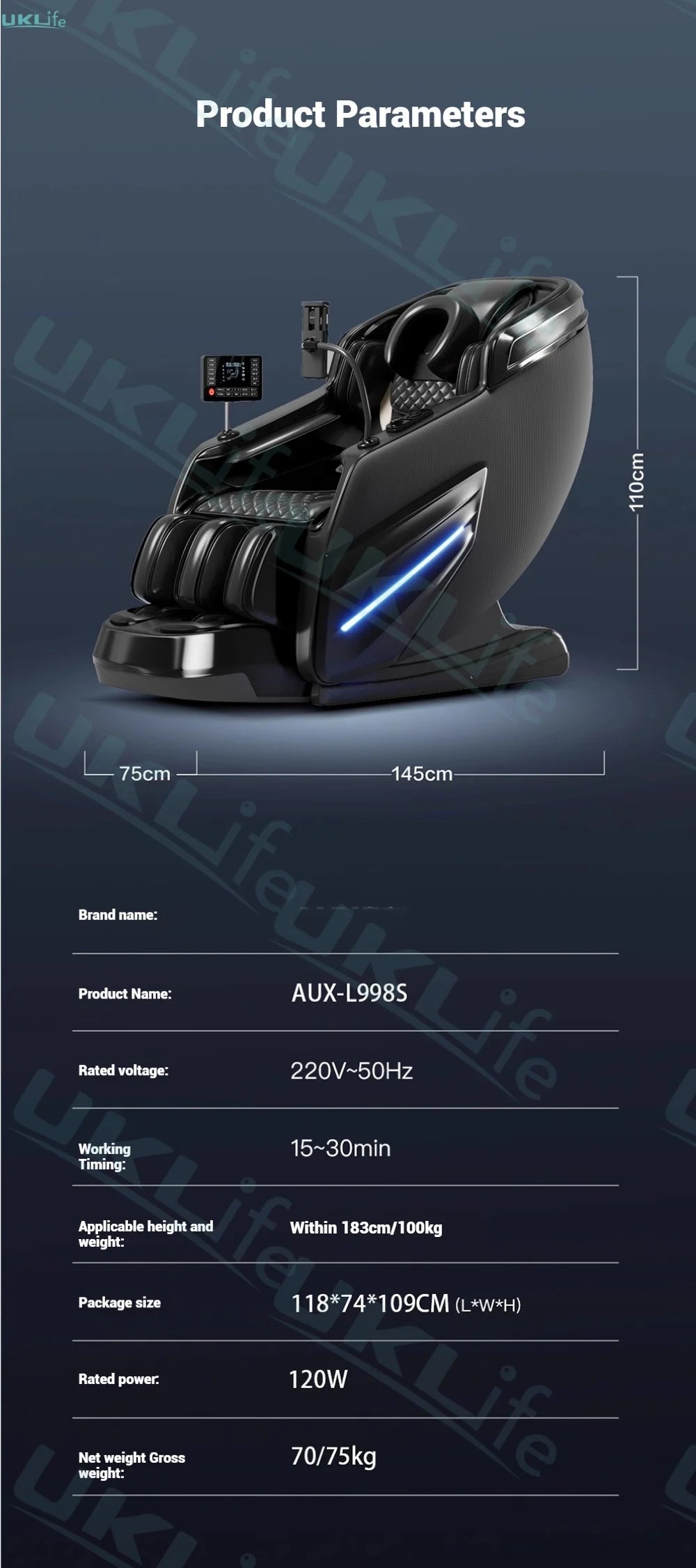 6D Jade 6-Roller Massage Chair w/ Thai Stretch, Zero Gravity & AI Voice - Shiatsu Recliner for Home/Office, 3-Year Warranty