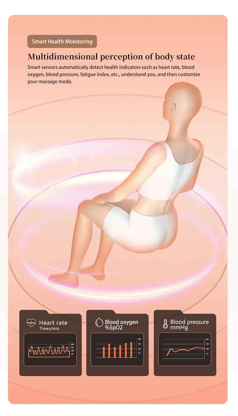 4D+4D Electric Massage Chair Full Body 24 Modes Zero Gravity SL-Track Shiatsu Smart Auto Massage Chairs with Heat System Massage