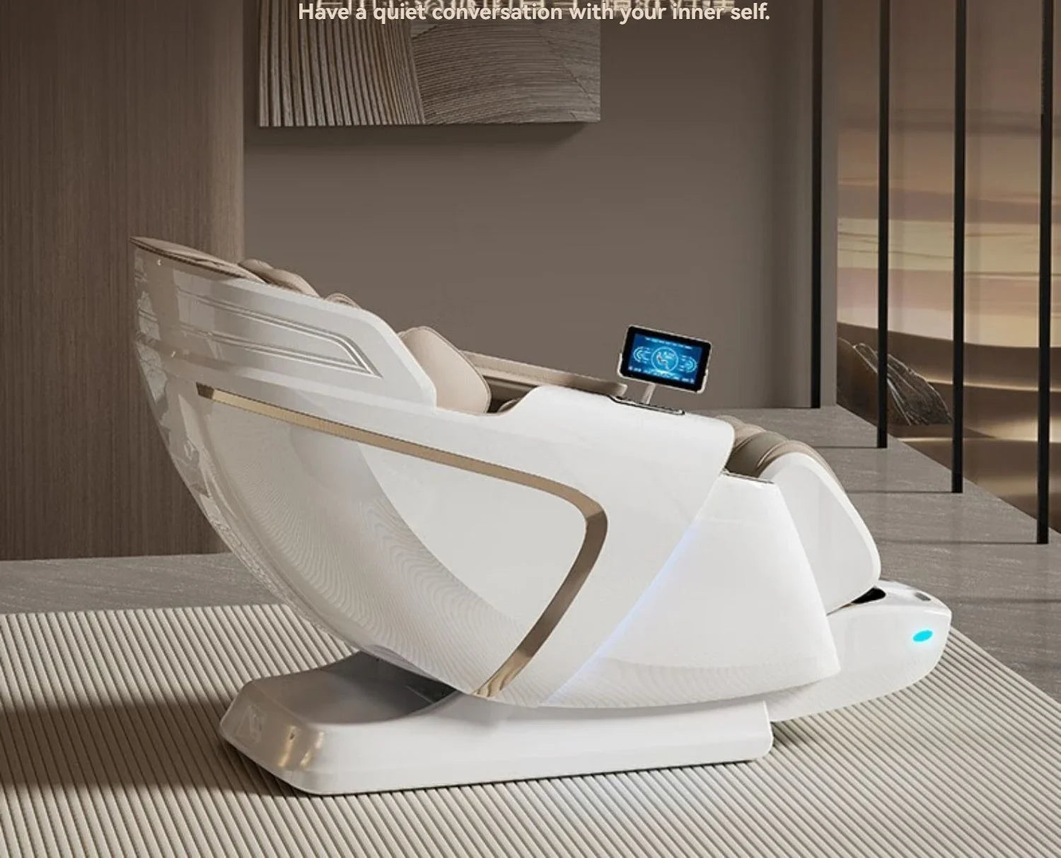 4D+4D Electric Massage Chair Full Body 24 Modes Zero Gravity SL-Track Shiatsu Smart Auto Massage Chairs with Heat System Massage