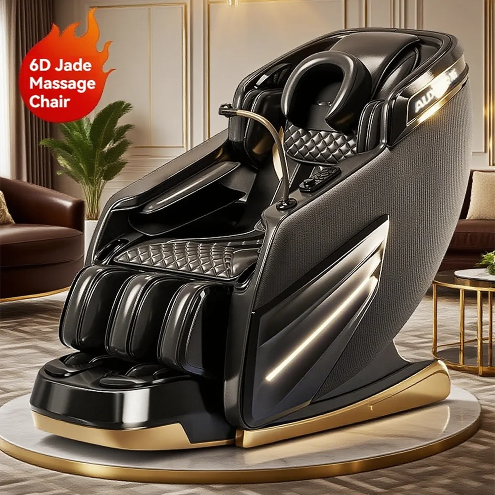 6D Smart Full Body Massage Chair Zero Gravity Relaxing Massage Recliner Chairs with SL-Track Bluetooth Speaker Heating Massage