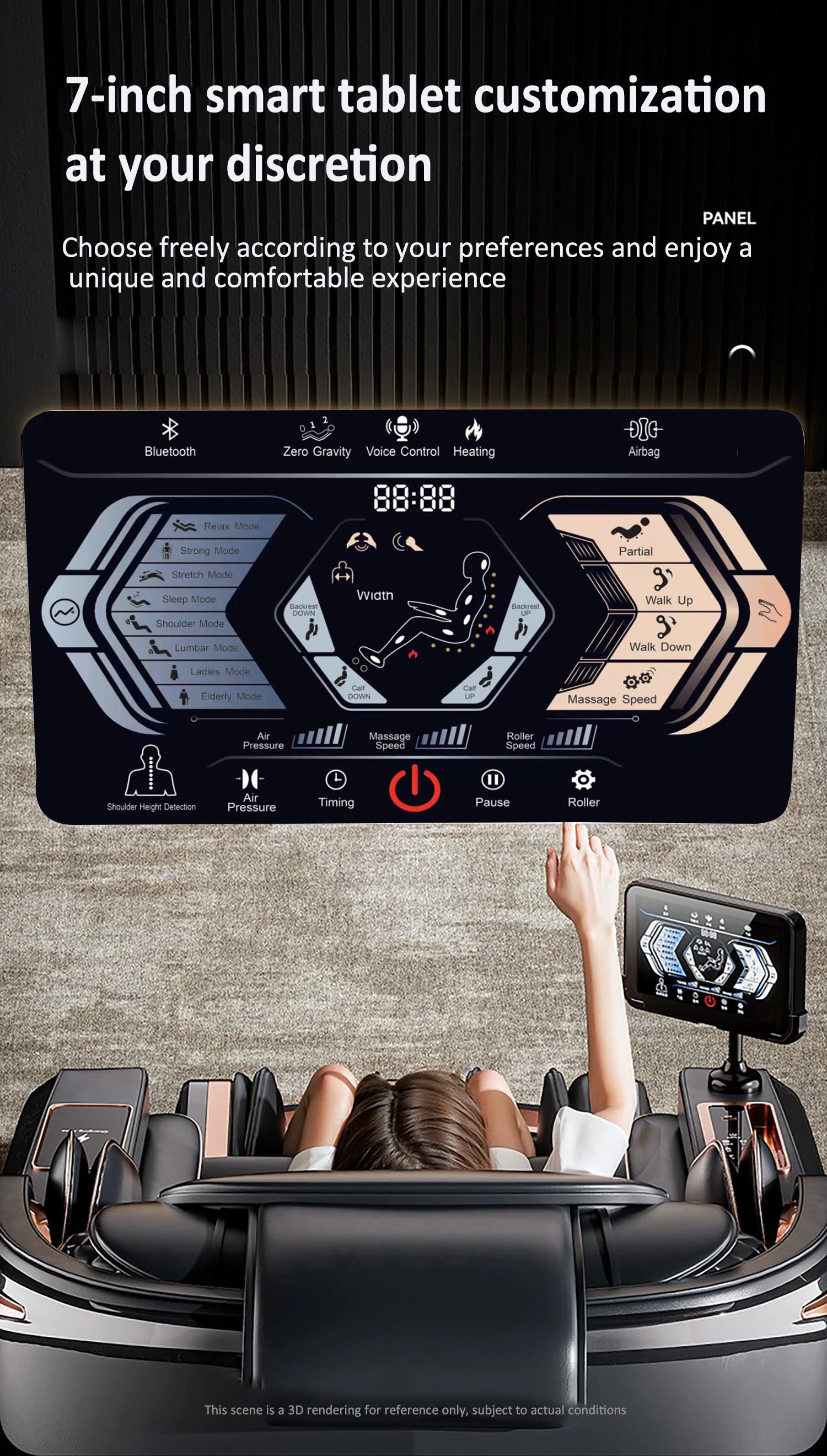 Best 4d Zero Gravity Massage Chair With SL Rail Design Full Body Airbag Massage Foot Rollers Bluetooth Audio Relaxation