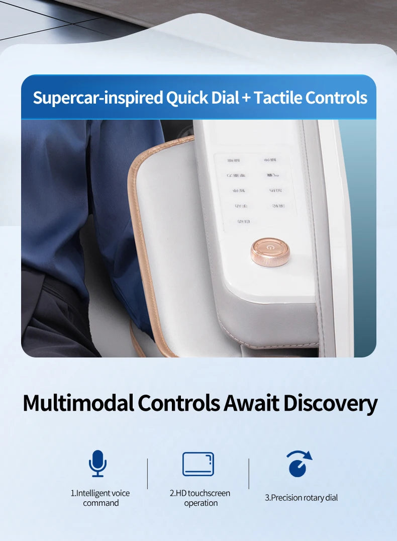 2025 Premium 4D Smart Massage Chair Full-Body Luxury Space Capsule with Multifunction Triple Control Operation‌ Home Office Use