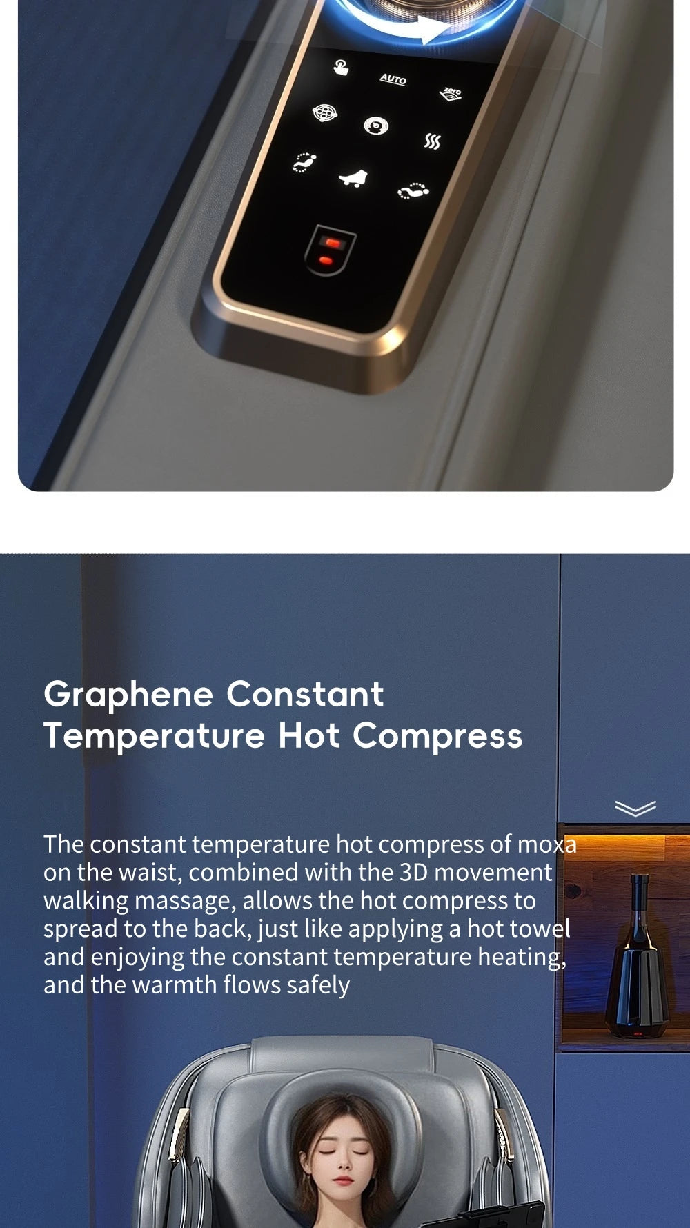 Jade-Inspired 4D Flex Mechanism SL-Track Massage Chair Lotus-Silicone Massage Nodes with Calf Kneading Roller Home Leisure Sofa