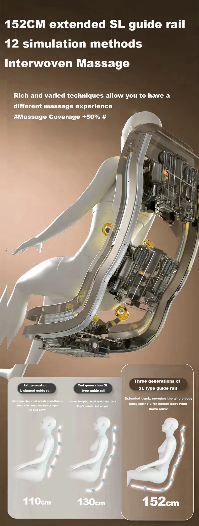 Home & Office 4D Massage Chair – Full Body SL Track, Zero Gravity, Heating, Space-Saving Design | 3-Year Warranty