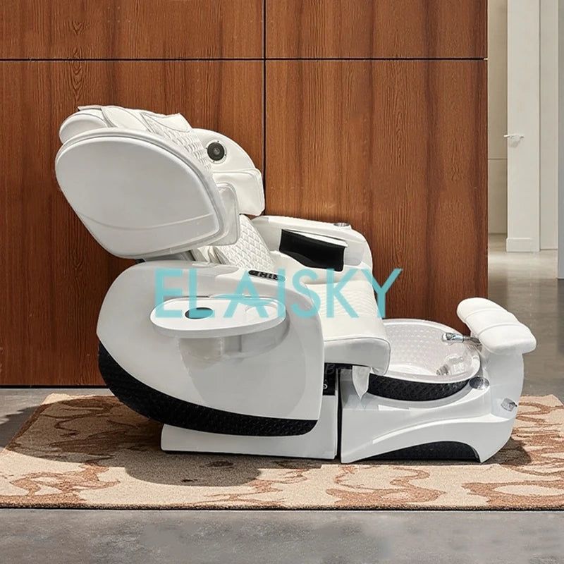 Foot Pool Pedicure Chair Foot Massage and Washing Electric Foot Bath Spa Salon Nail Sofa Reclining Backrest Chair for Foot Bath