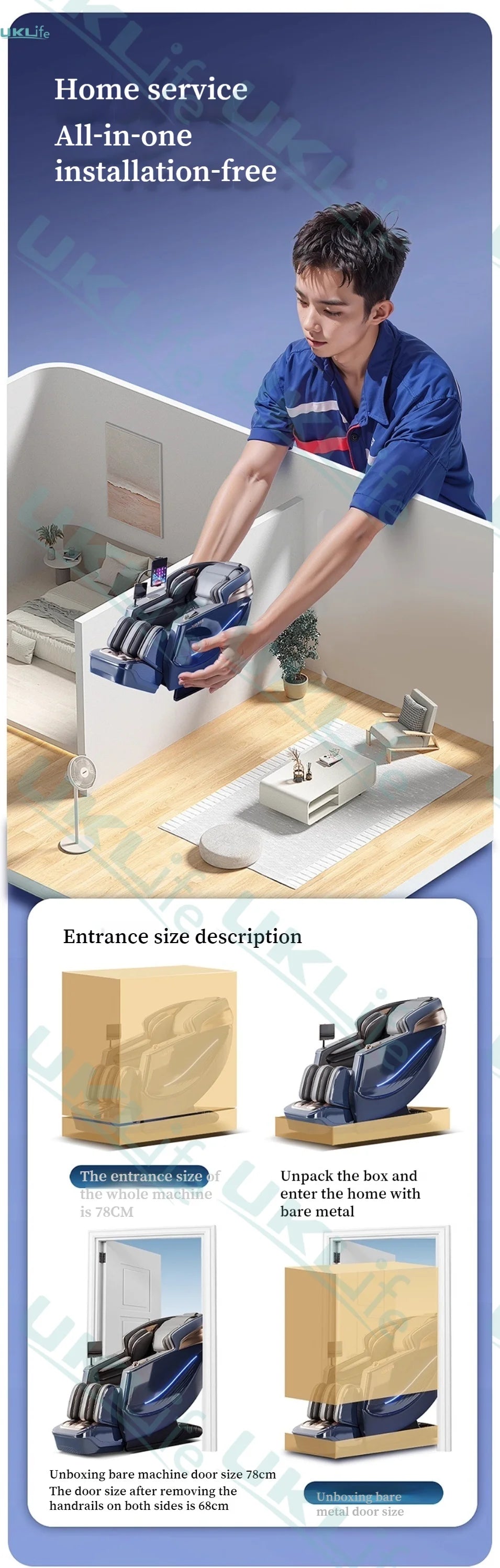 Dual Core 6D Massage Chair with SL Track, Heating Shawl, Thai Stretch & AI Voice - Full Body Zero Gravity Recliner