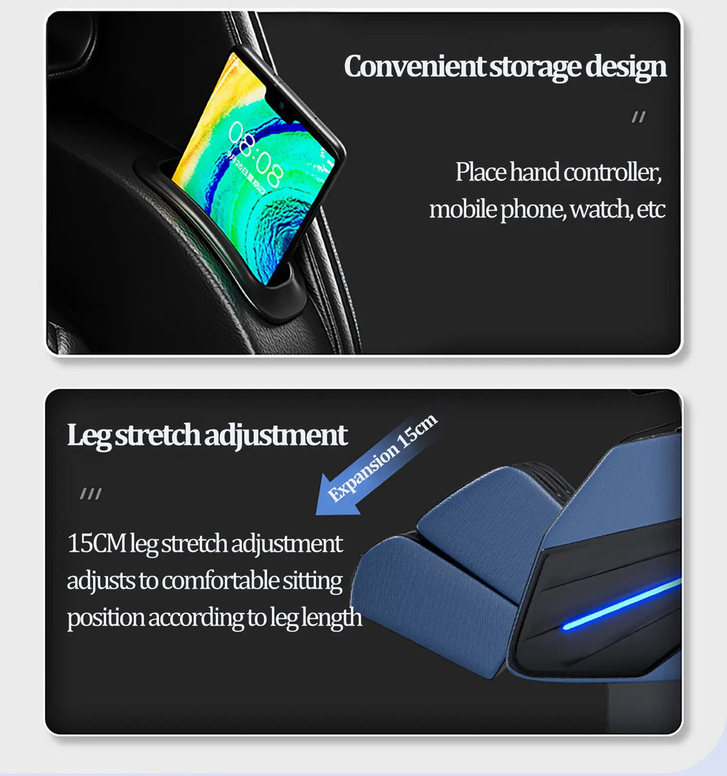 3  Year Warranty UKLife 4D SL-Track Full Body Air Bag Zero Gravity  Luxury Electric Massager Chairs For Office  Massage Sofa