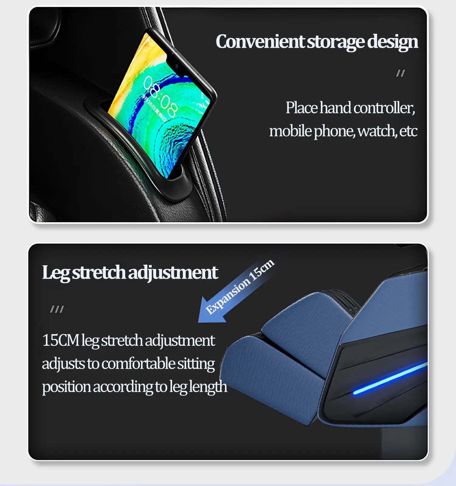 3  Year Warranty UKLife 4D SL-Track Full Body Air Bag Zero Gravity  Luxury Electric Massager Chairs For Office  Massage Sofa