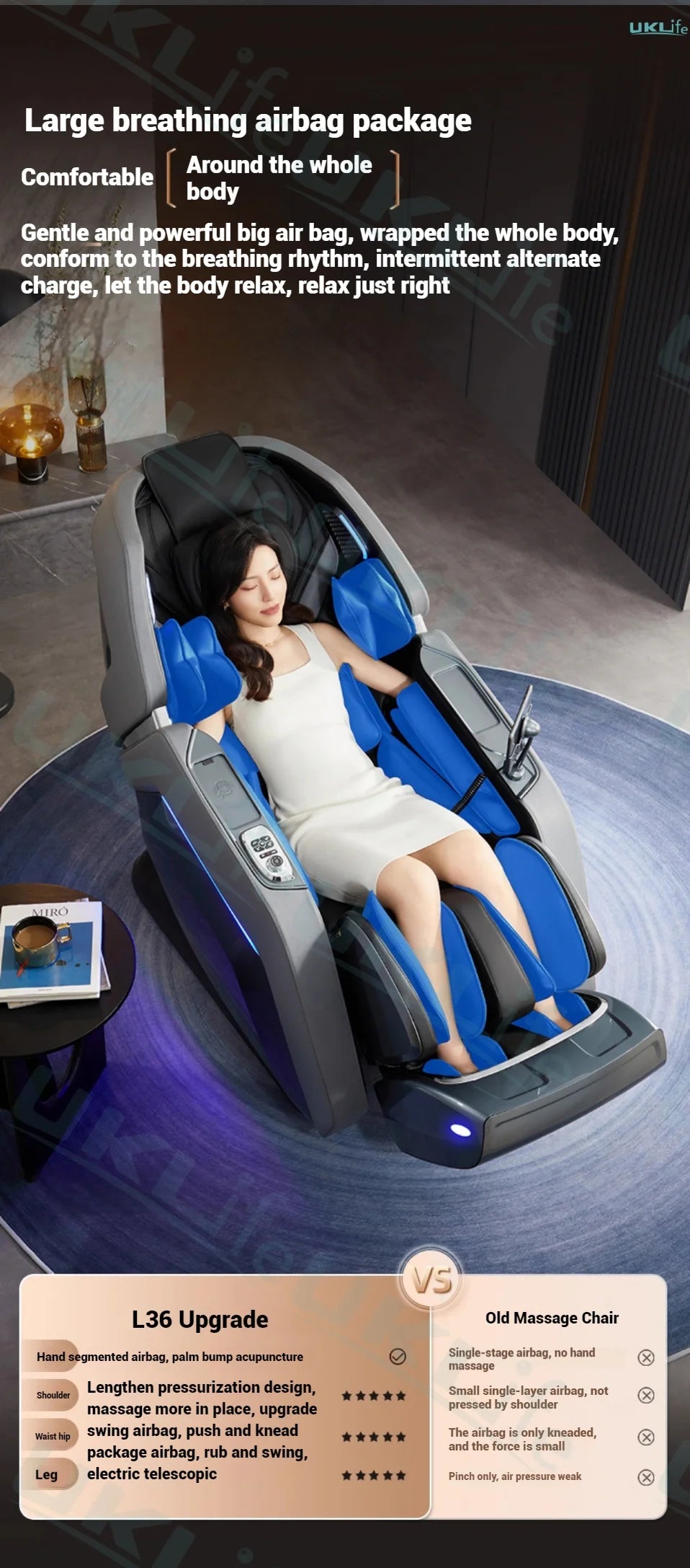 2025 New Model 4D+4D Dual Core Massage Chair with 25 Programs, Airbag Full Body, Health Scan, Zero Gravity, Lumbar Heating