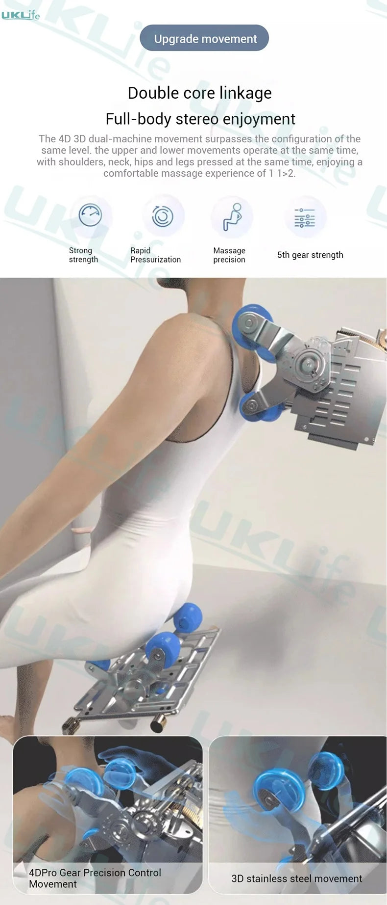 Dual-Core 4D SL-Track Zero Gravity Massage Chair | Full Body Thai Stretch & Foot Extension | 3 Year Warranty Home Luxury Electri