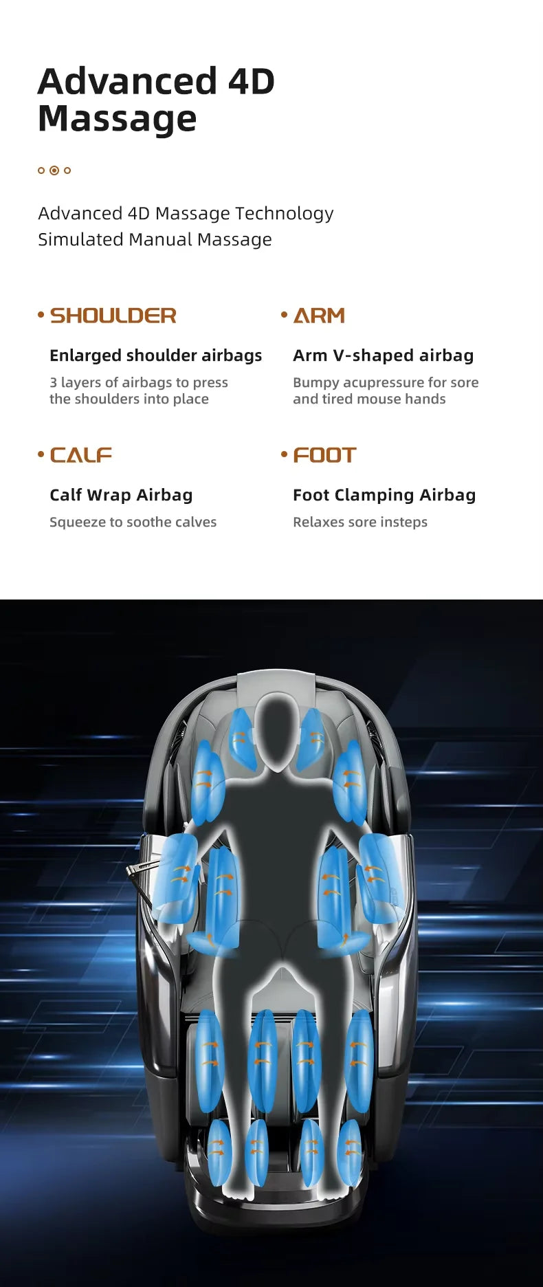 Massage Chair Full Body New Model Home Office Factory Price Electric Heating Kneading Luxury Zero Gravity Recliner Massage Chair