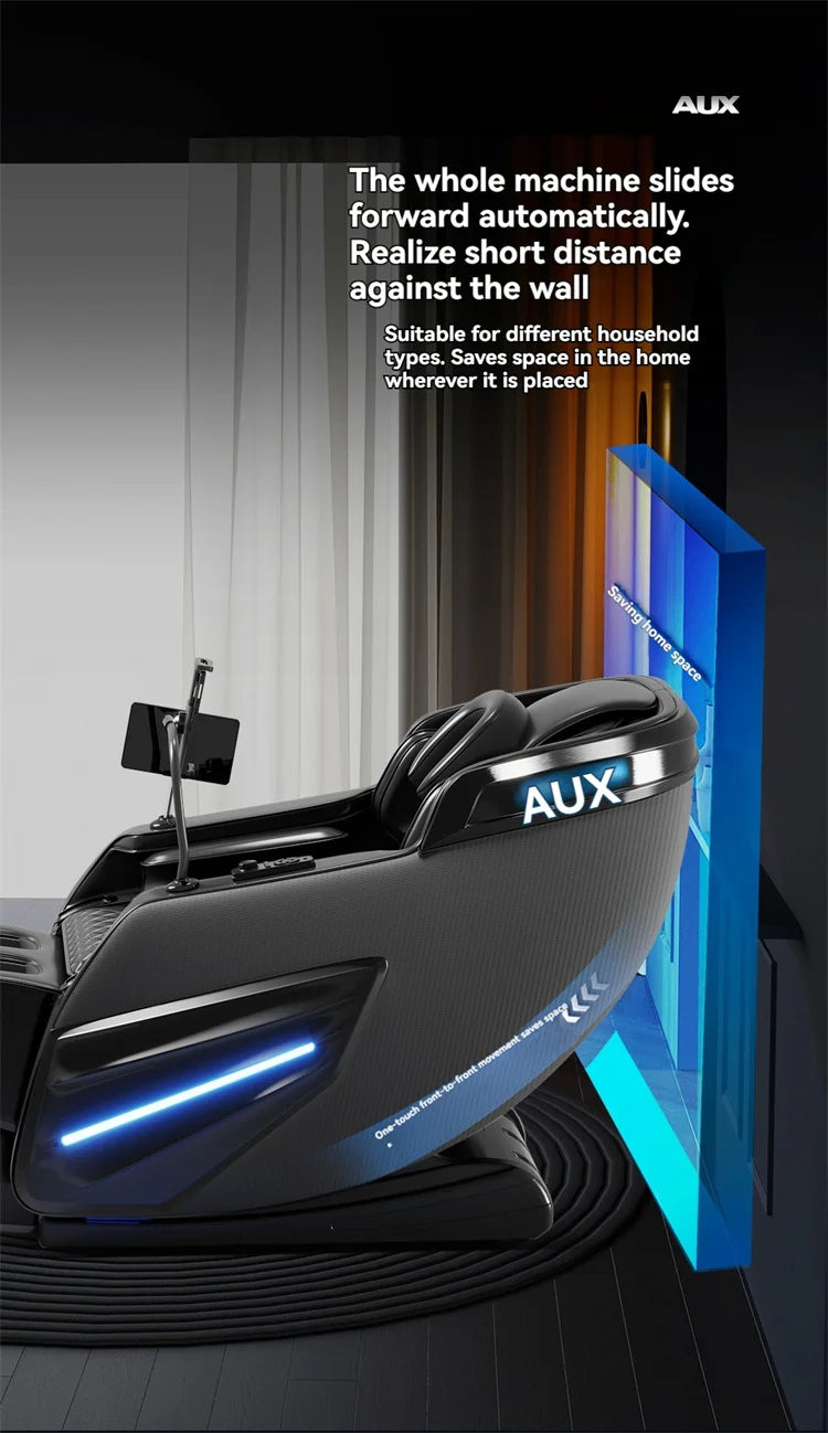 6D Smart Full Body Massage Chair Zero Gravity Relaxing Massage Recliner Chairs with SL-Track Bluetooth Speaker Heating Massage