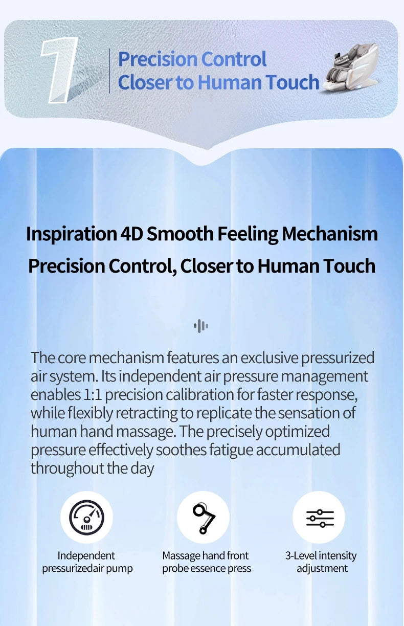 2025 Premium 4D Smart Massage Chair Full-Body Luxury Space Capsule with Multifunction Triple Control Operation‌ Home Office Use