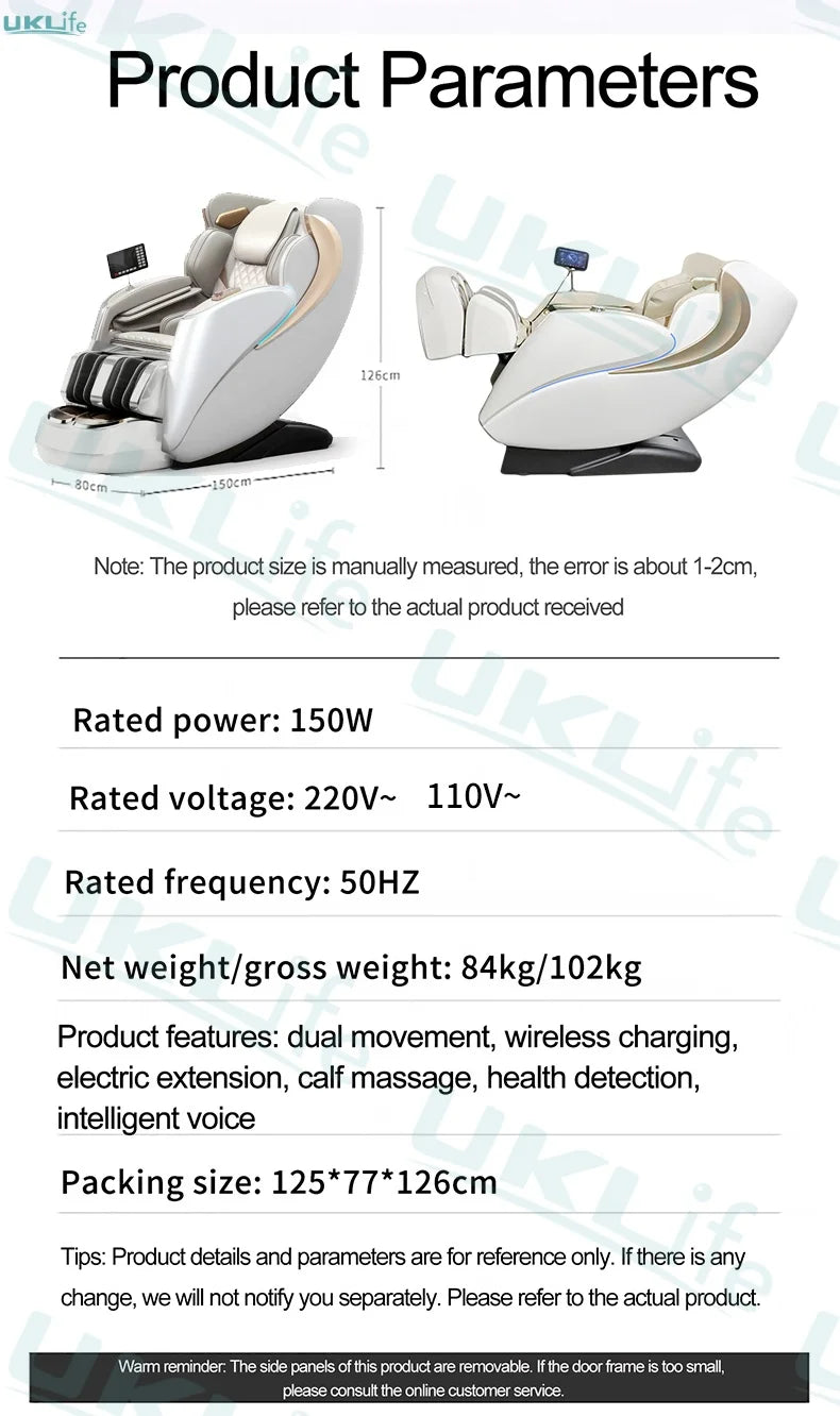 Dual-Core 4D SL-Track Zero Gravity Massage Chair | Full Body Thai Stretch & Foot Extension | 3 Year Warranty Home Luxury Electri