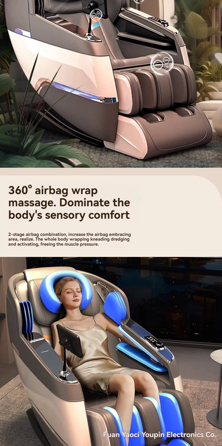 Heated Massage Chair Full Body  4D Body Massage Chair Recliner Therapy Zero Gravity SL Track Electric Relaxing Massage Chairs