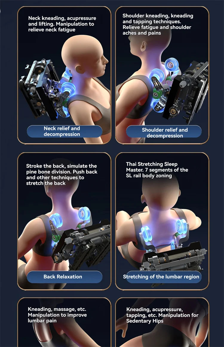 6D Smart Full Body Massage Chair Zero Gravity Relaxing Massage Recliner Chairs with SL-Track Bluetooth Speaker Heating Massage