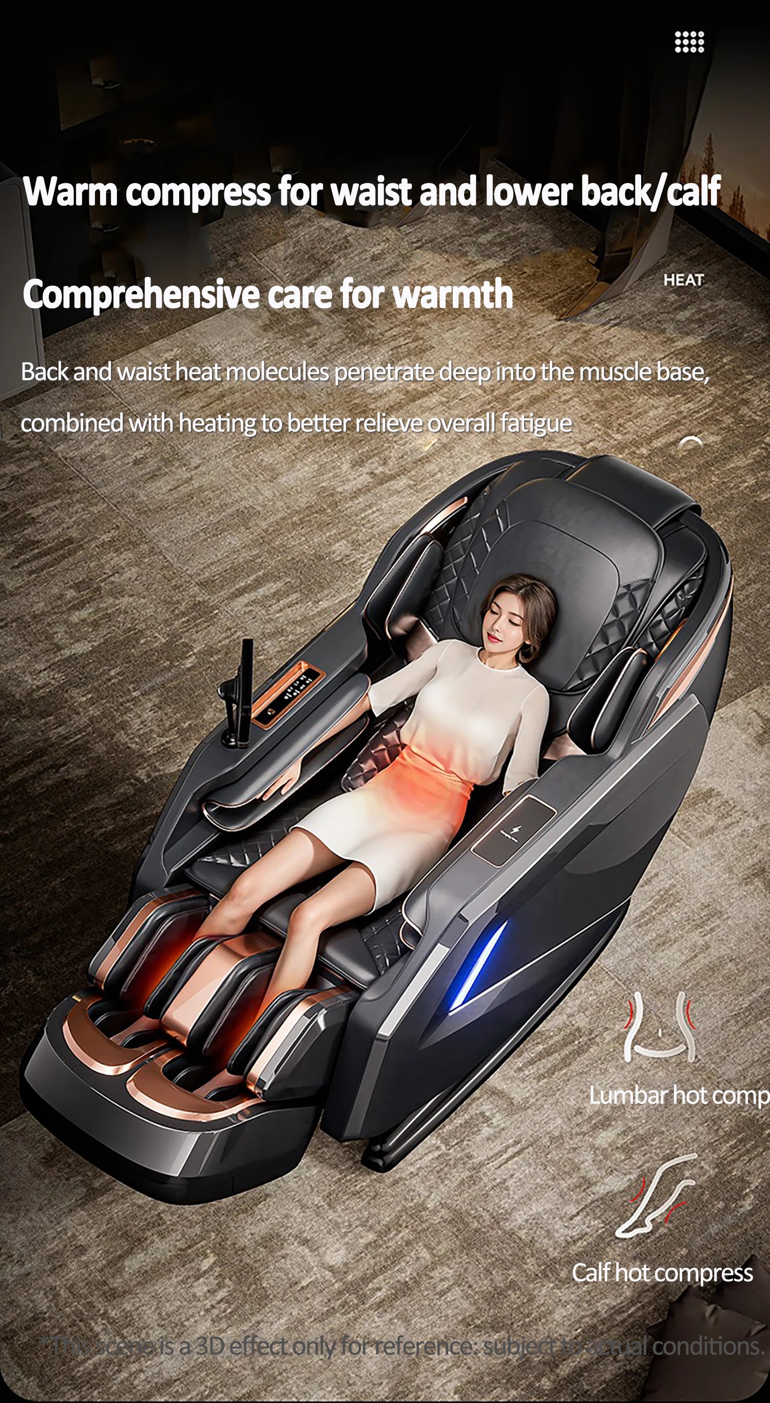 Best 4d Zero Gravity Massage Chair With SL Rail Design Full Body Airbag Massage Foot Rollers Bluetooth Audio Relaxation
