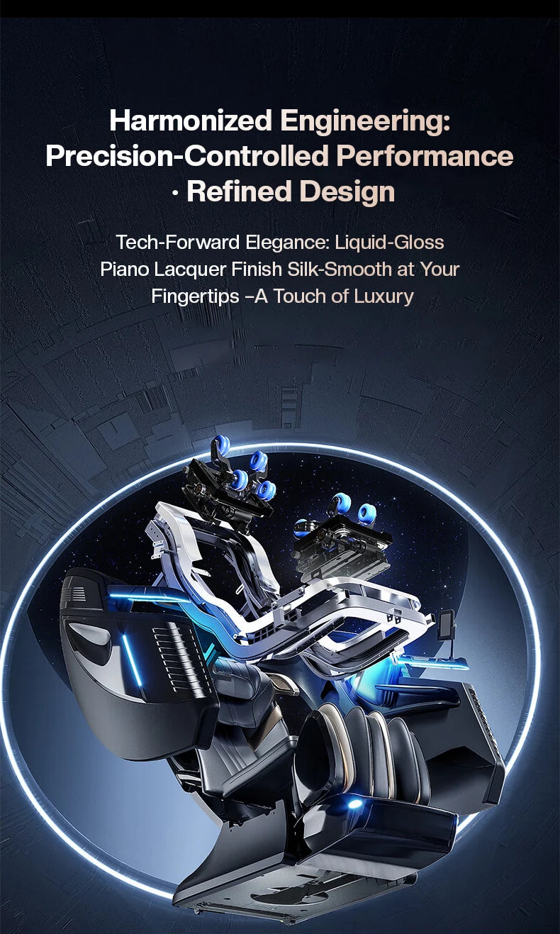 Dual Core Massage Chair Full Body 4D+3D Zero Gravity SL-Track Shiatsu Smart Massage Recliner Chairs with Body Scan, Heating