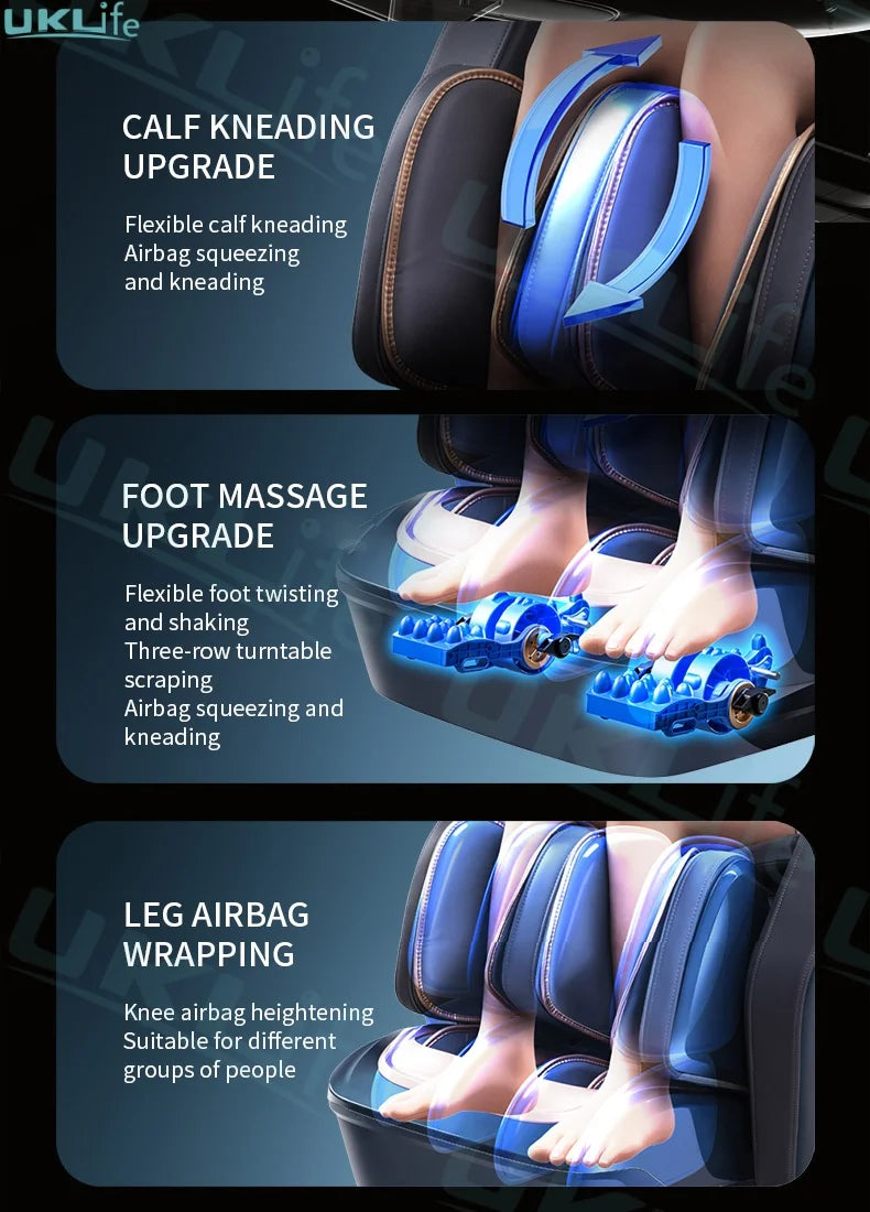 3 Year Warranty SL Track 3D Zero Gravity 4D Waist Heating Luxury Massage Chair Full body Airbag Massage Sofa Home Office Chair
