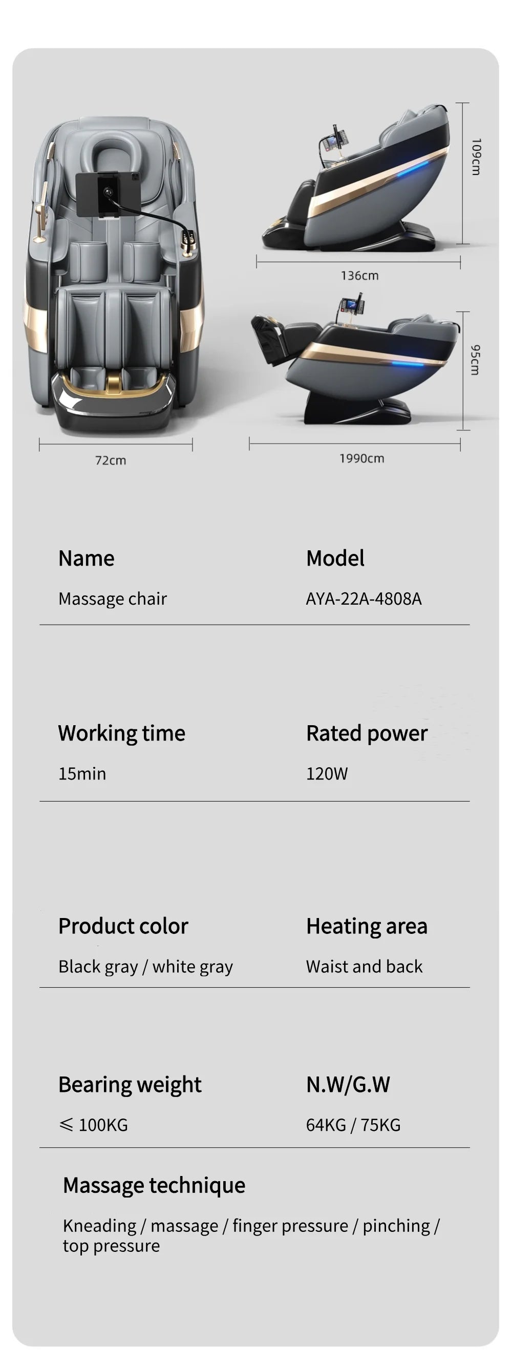 Jade-Inspired 4D Flex Mechanism SL-Track Massage Chair Lotus-Silicone Massage Nodes with Calf Kneading Roller Home Leisure Sofa