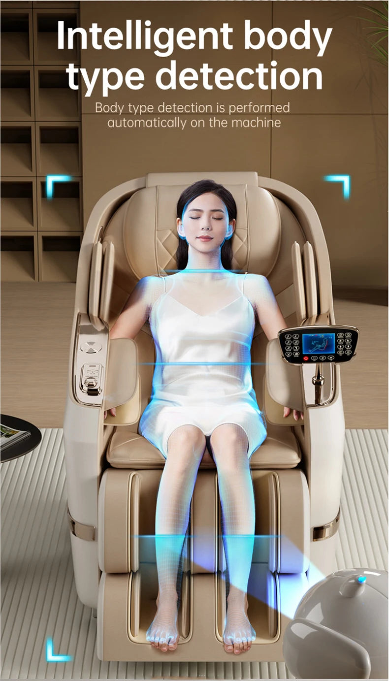 3 Years Warranty Luxury Massage Chair SL Dual Track Touch Voice Armrests Body detection 4D Zero gravity HiFi Bluetooth Heating