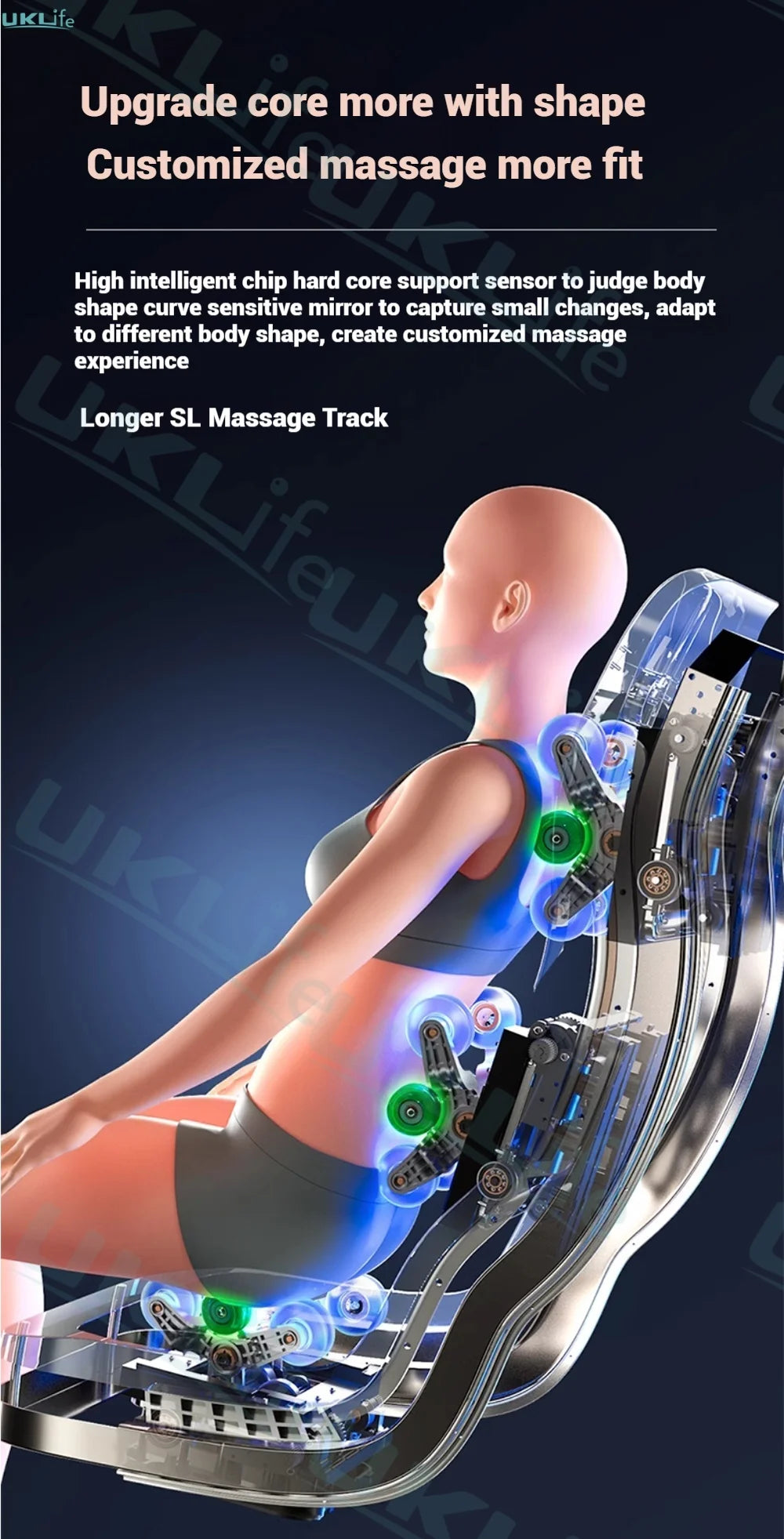 6D Jade 6-Roller Massage Chair w/ Thai Stretch, Zero Gravity & AI Voice - Shiatsu Recliner for Home/Office, 3-Year Warranty