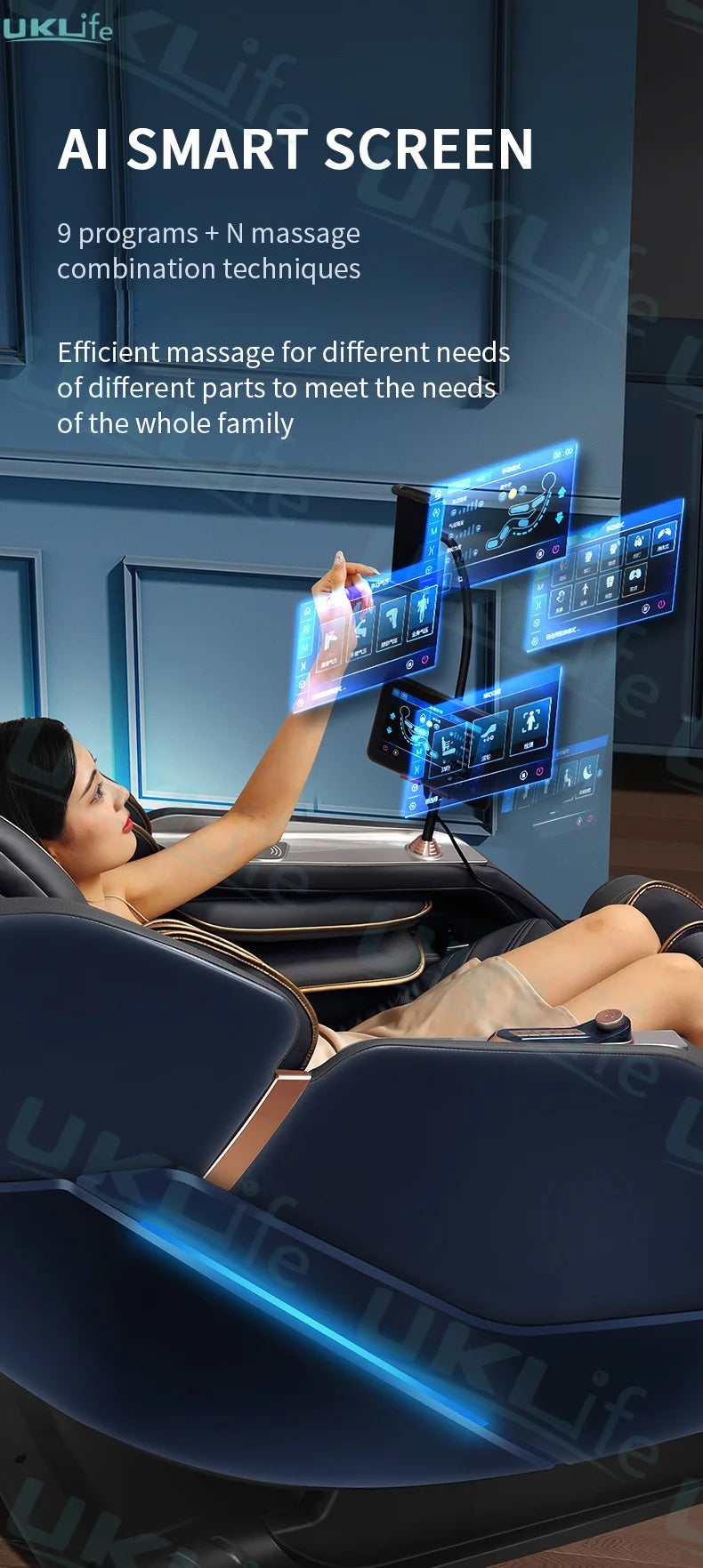 3 Year Warranty SL Track 3D Zero Gravity 4D Waist Heating Luxury Massage Chair Full body Airbag Massage Sofa Home Office Chair