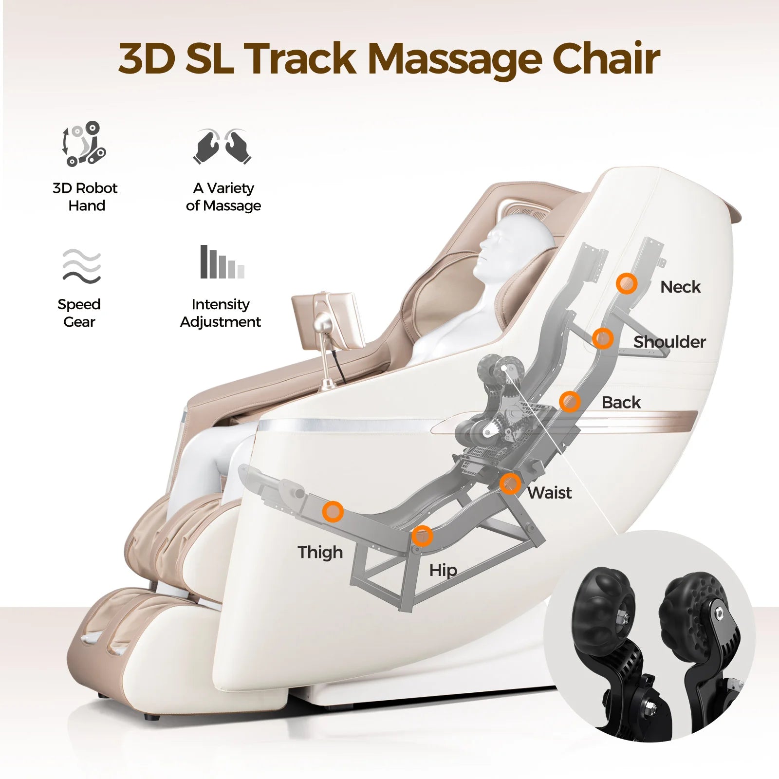 2 Year Warranty 4D SL Airbag Zero Gravity full body Massage Chair Home 3D Office Foot Roller Shiatsu Office Chair Massage Sofa