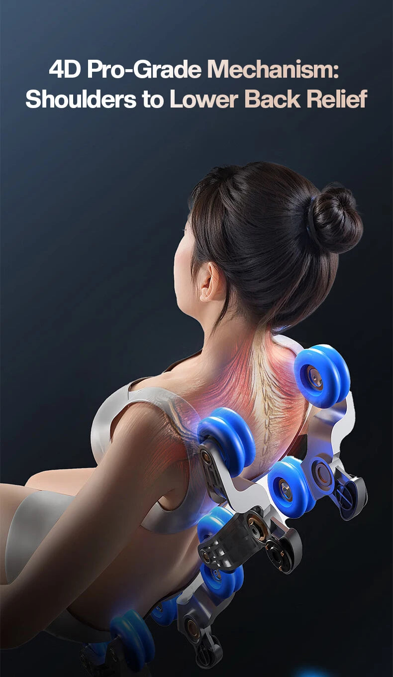 Dual Core Massage Chair Full Body 4D+3D Zero Gravity SL-Track Shiatsu Smart Massage Recliner Chairs with Body Scan, Heating