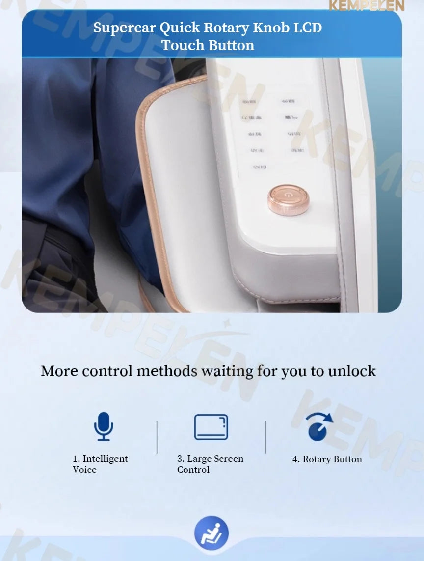 3D Massage Chair SL Track with AI Voice Control | Thai Stretch, Heating, Full Body Airbags, Foot Rollers, Bluetooth Music