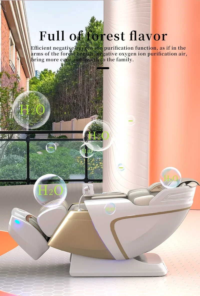 4D+4D Electric Massage Chair Full Body 24 Modes Zero Gravity SL-Track Shiatsu Smart Auto Massage Chairs with Heat System Massage