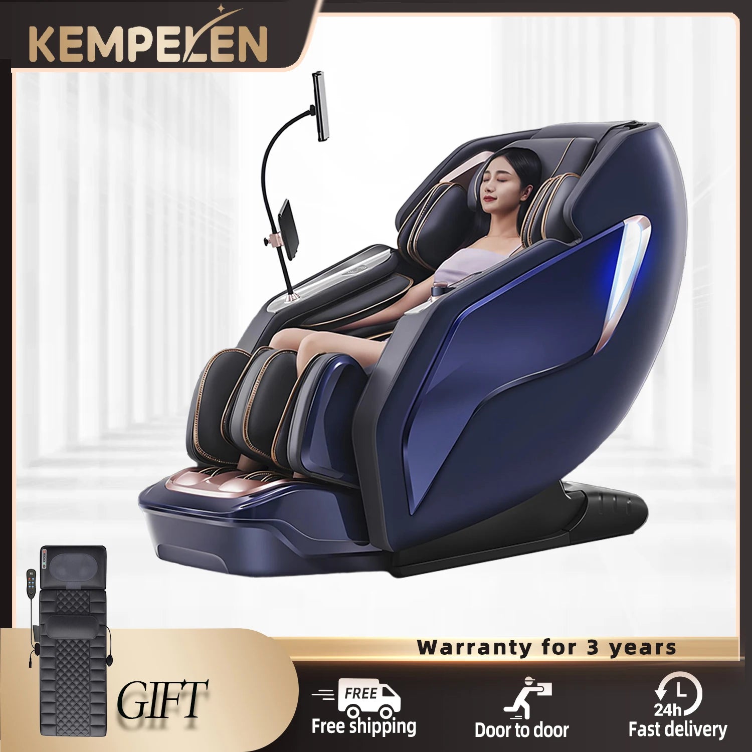 3 Year Warranty SL Track 3D Zero Gravity 4D Waist Heating Luxury Massage Chair Full body Airbag Massage Sofa Home Office Chair