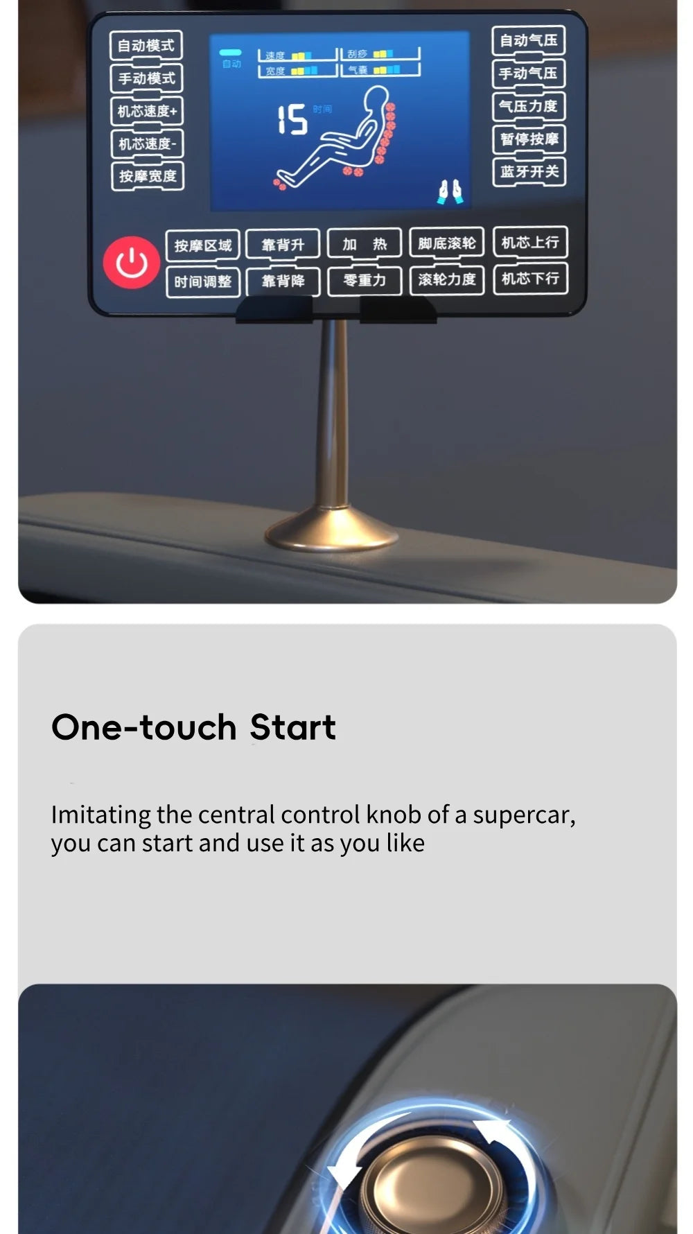 Jade-Inspired 4D Flex Mechanism SL-Track Massage Chair Lotus-Silicone Massage Nodes with Calf Kneading Roller Home Leisure Sofa