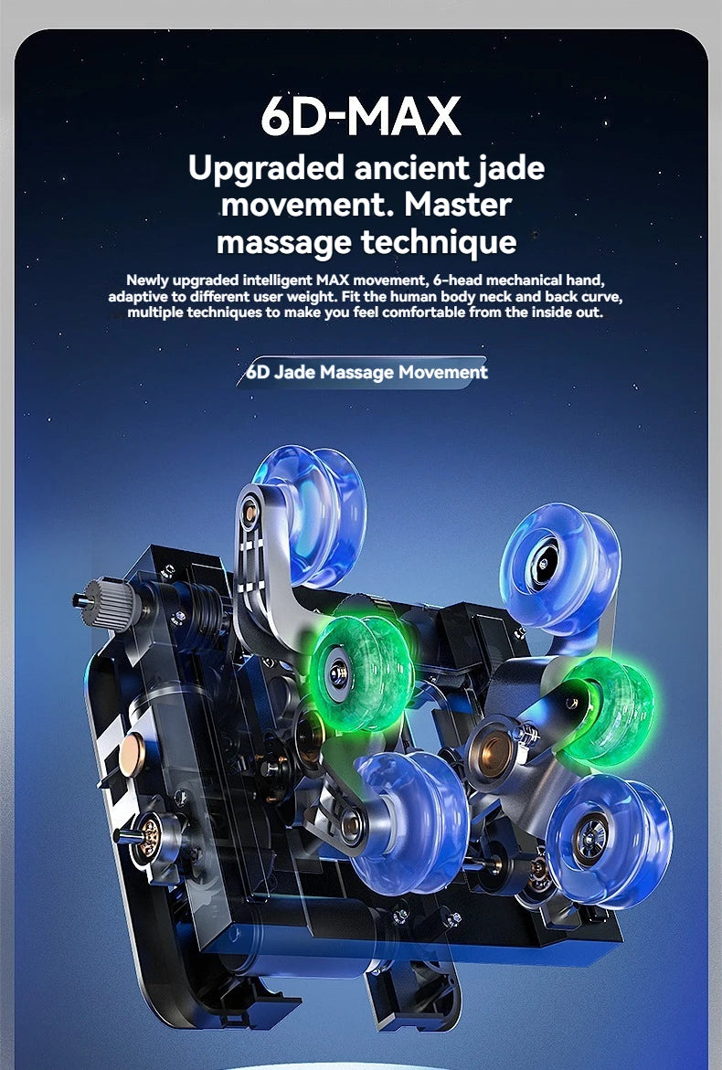 6D+6D Massage Chair Full Body Zero Gravity SL-Track Shiatsu Heating Massage Chairs with Body Scan Yoga Stretch Calf Extension