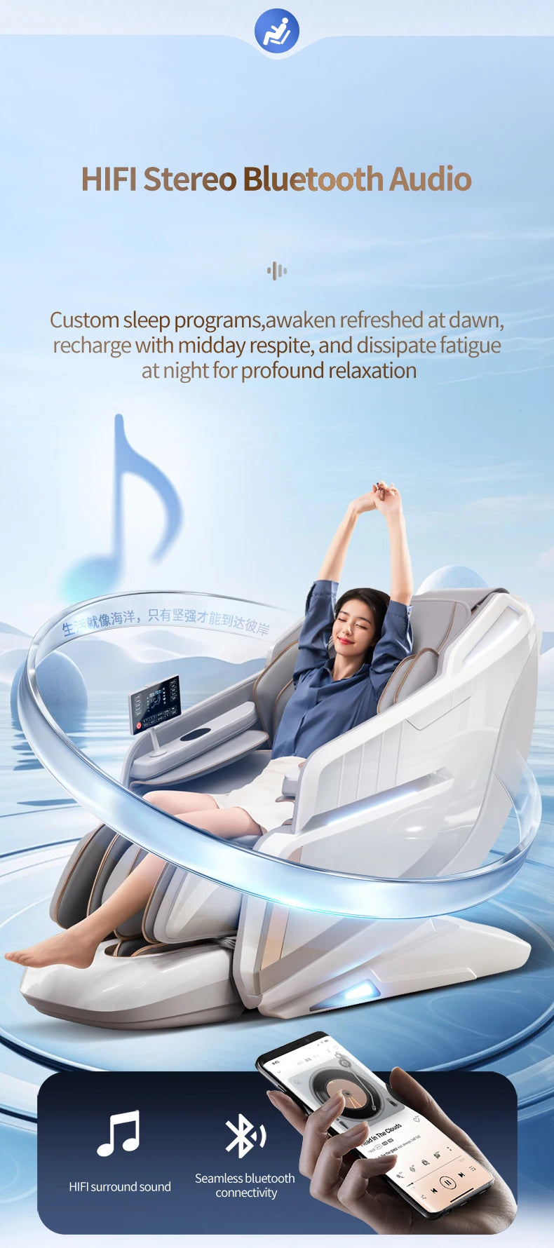 2025 Premium 4D Smart Massage Chair Full-Body Luxury Space Capsule with Multifunction Triple Control Operation‌ Home Office Use