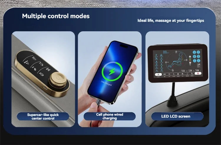 6D+6D Massage Chair Full Body Zero Gravity SL-Track Shiatsu Heating Massage Chairs with Body Scan Yoga Stretch Calf Extension